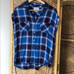 RAILS plaid cap sleeve top